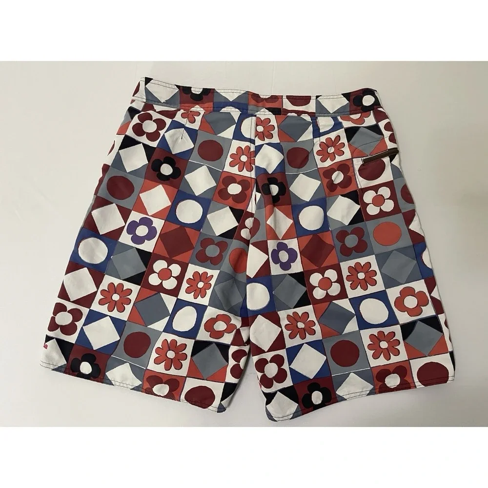 Patagonia Board Shorts Mens 34 Waist Red Floral Geometric Quick Dry